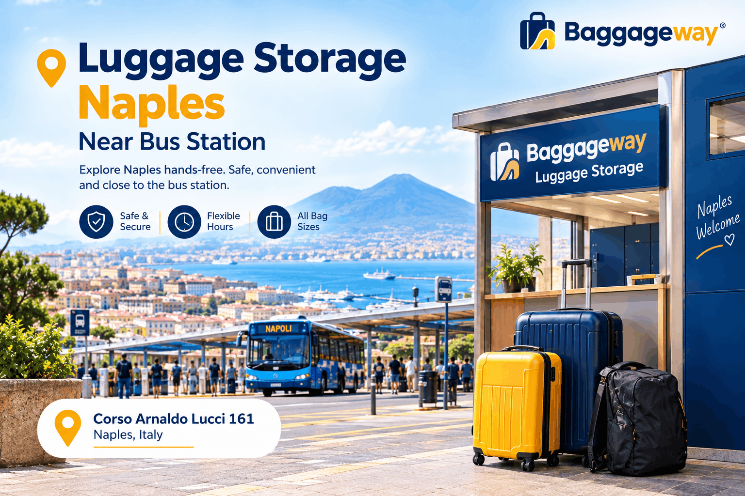Luggage storage Naples near Napoli Centrale station